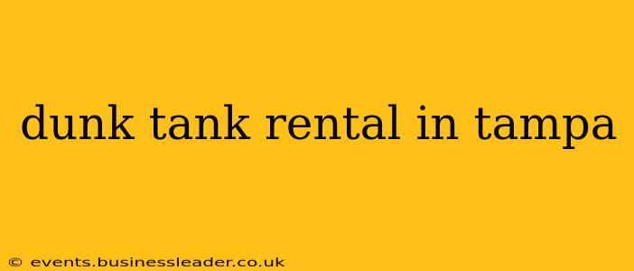 dunk tank rental in tampa