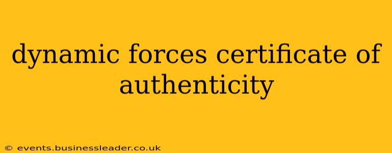 dynamic forces certificate of authenticity