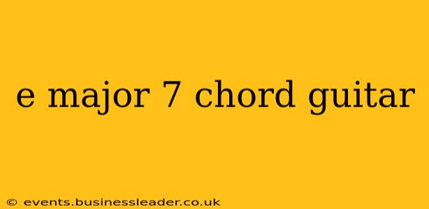 e major 7 chord guitar