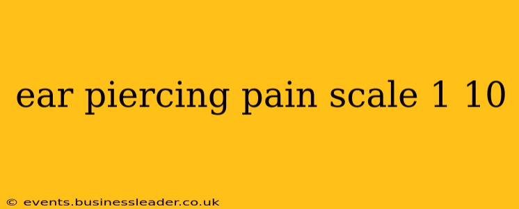ear piercing pain scale 1 10