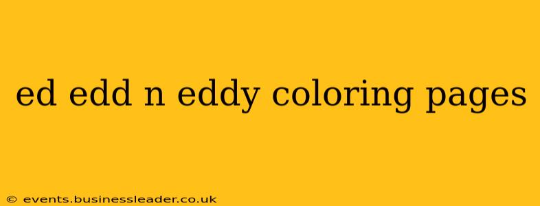 ed edd n eddy coloring pages