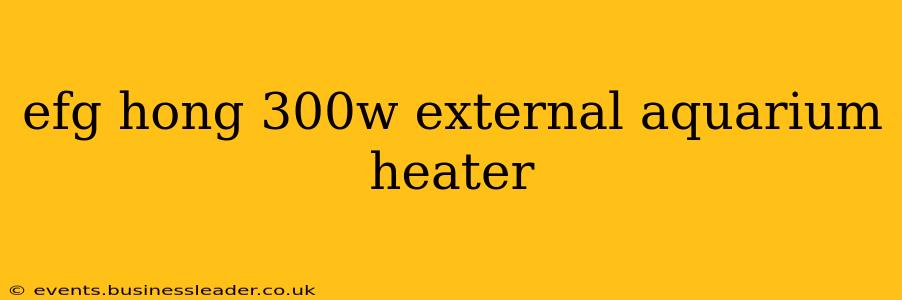 efg hong 300w external aquarium heater