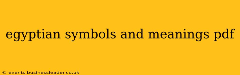 egyptian symbols and meanings pdf