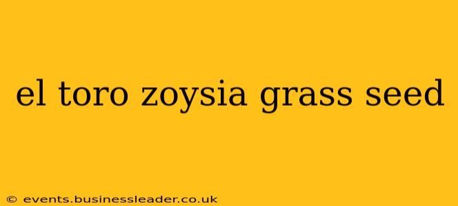 el toro zoysia grass seed