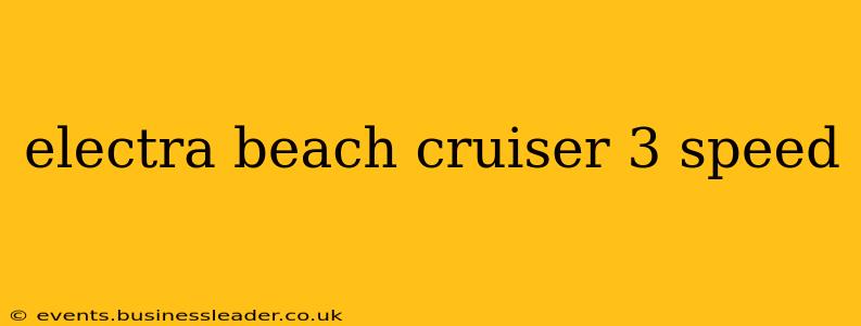 electra beach cruiser 3 speed