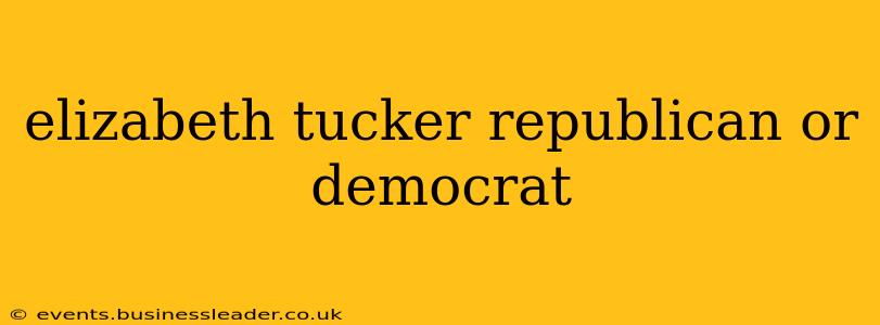 elizabeth tucker republican or democrat