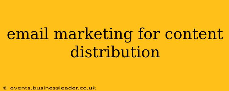 email marketing for content distribution