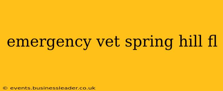 emergency vet spring hill fl