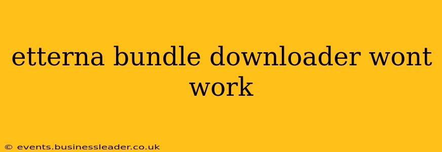 etterna bundle downloader wont work