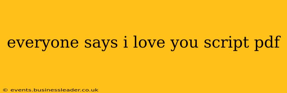 everyone says i love you script pdf