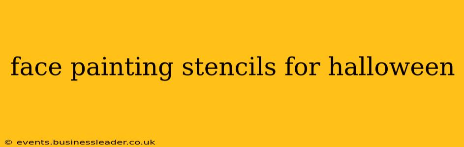 face painting stencils for halloween