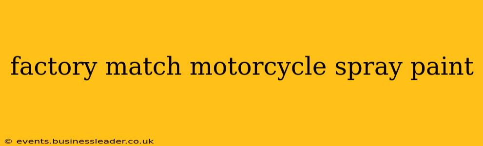 factory match motorcycle spray paint