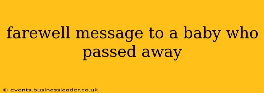 farewell message to a baby who passed away
