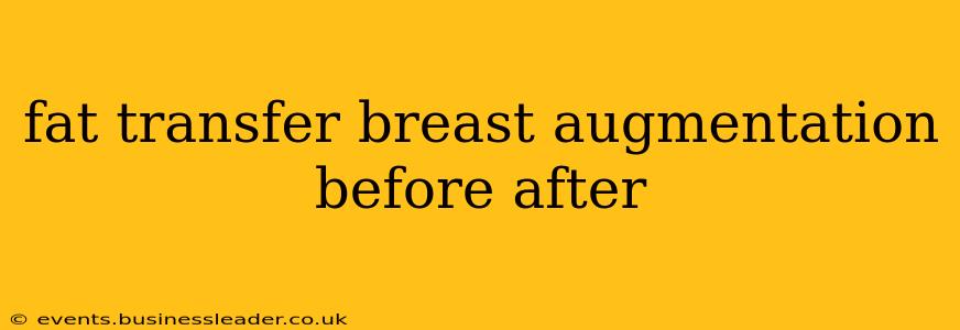 fat transfer breast augmentation before after