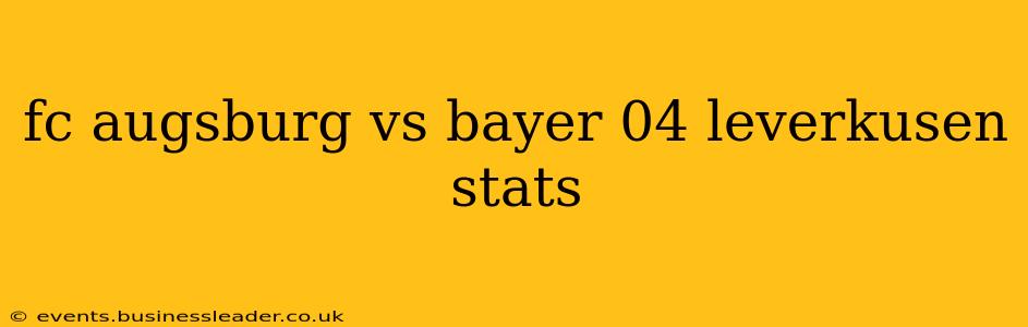 fc augsburg vs bayer 04 leverkusen stats