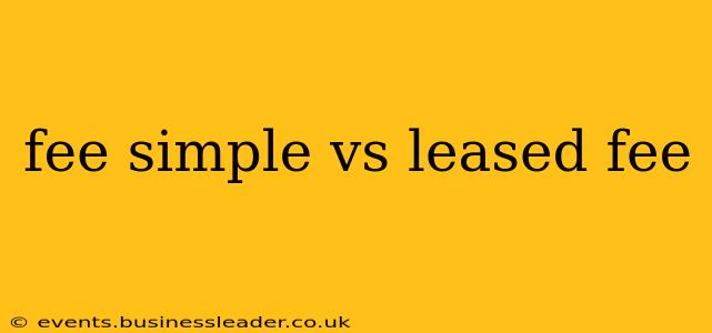 fee simple vs leased fee