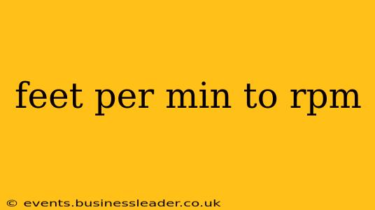 feet per min to rpm