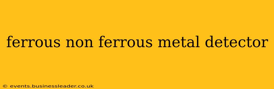 ferrous non ferrous metal detector