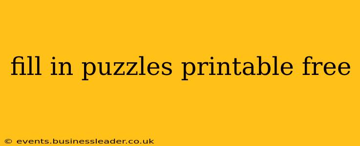 fill in puzzles printable free