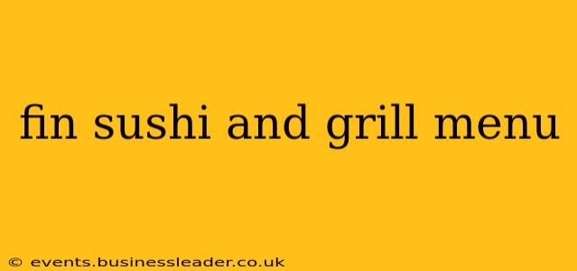 fin sushi and grill menu