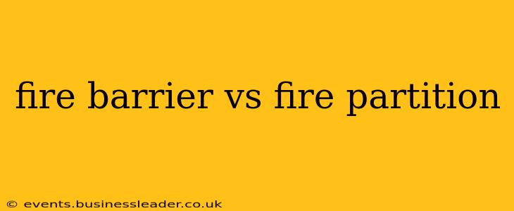 fire barrier vs fire partition