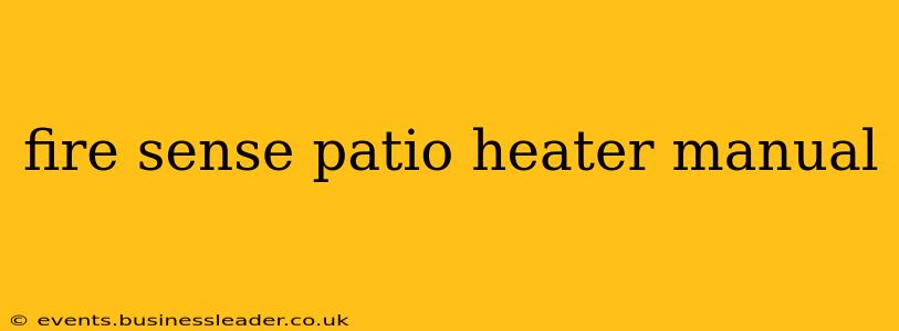 fire sense patio heater manual