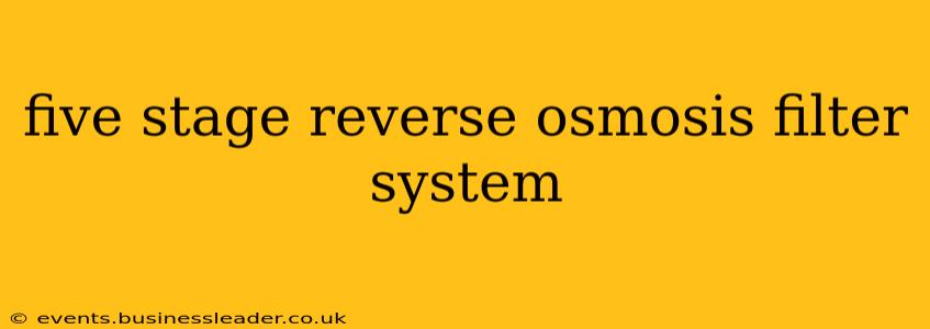 five stage reverse osmosis filter system