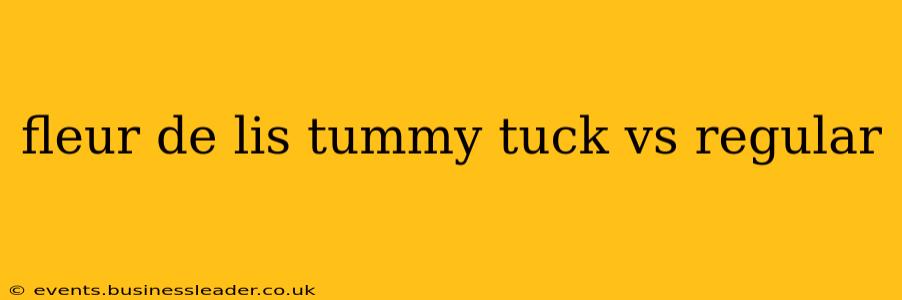 fleur de lis tummy tuck vs regular