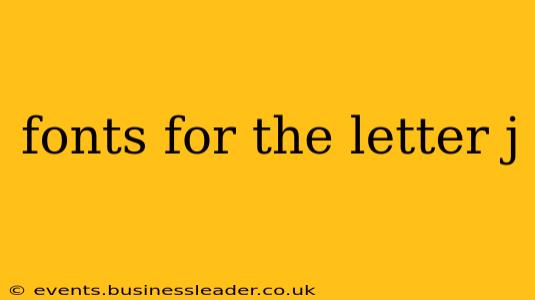 fonts for the letter j