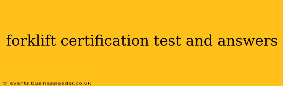 forklift certification test and answers