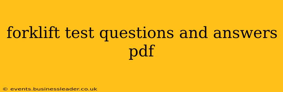 forklift test questions and answers pdf
