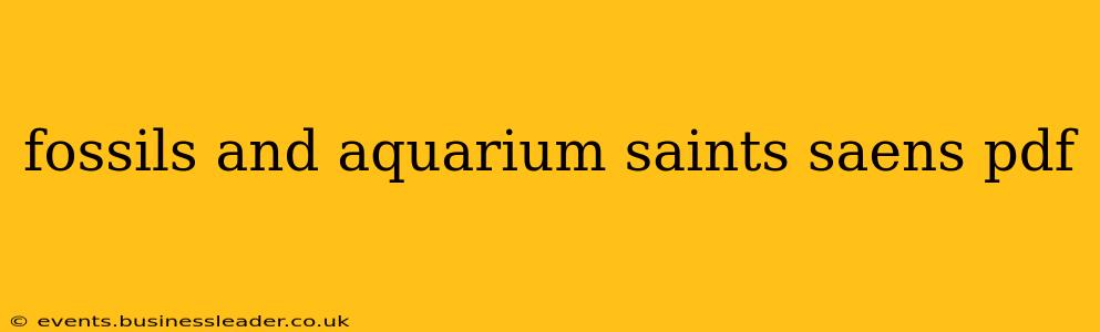 fossils and aquarium saints saens pdf