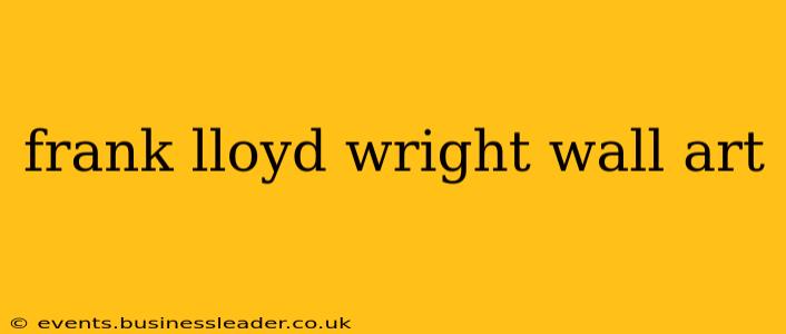 frank lloyd wright wall art