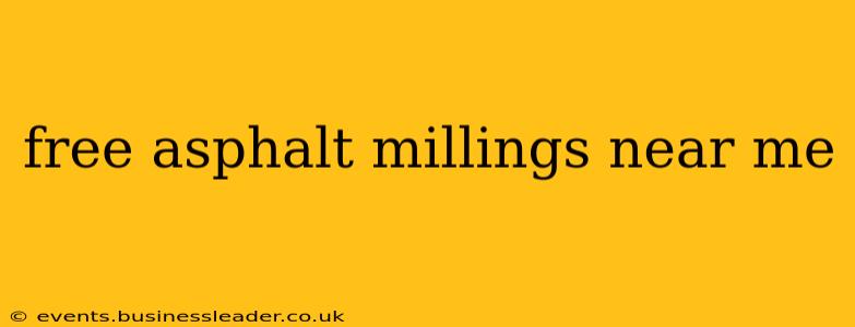 free asphalt millings near me