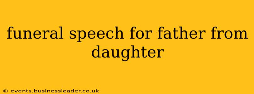 funeral speech for father from daughter