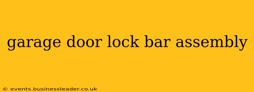 garage door lock bar assembly