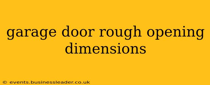garage door rough opening dimensions