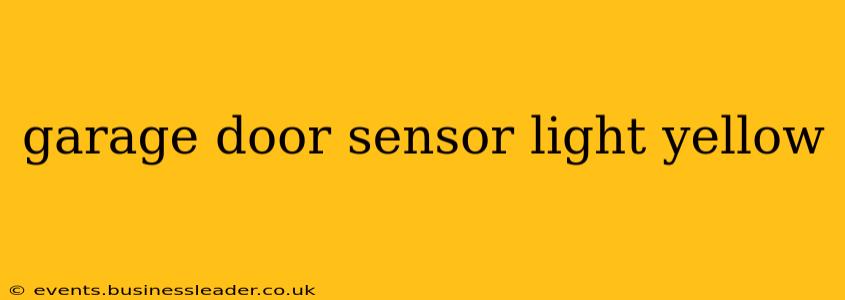 garage door sensor light yellow