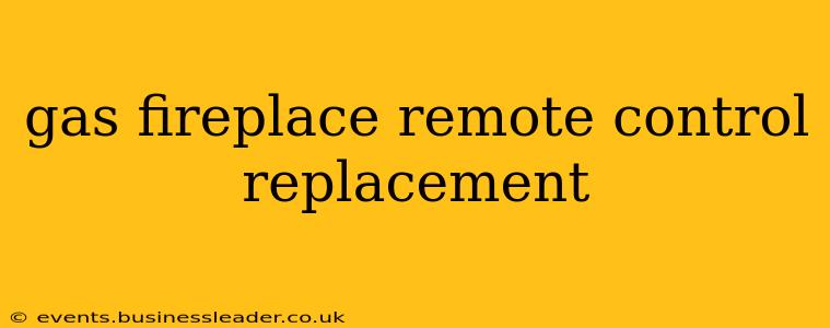 gas fireplace remote control replacement