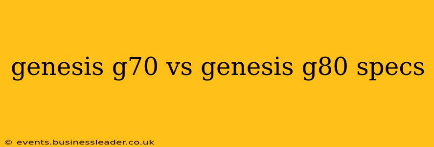 genesis g70 vs genesis g80 specs