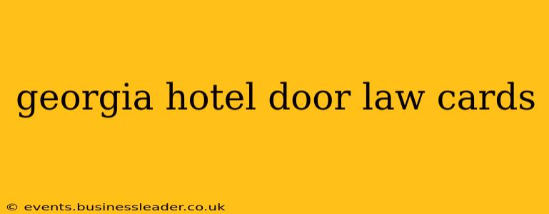 georgia hotel door law cards