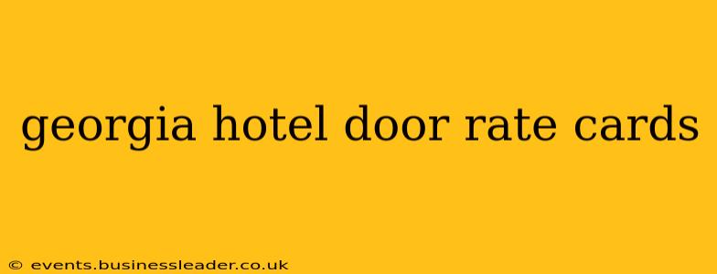 georgia hotel door rate cards