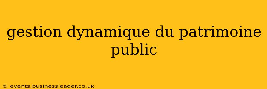 gestion dynamique du patrimoine public