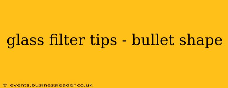 glass filter tips - bullet shape