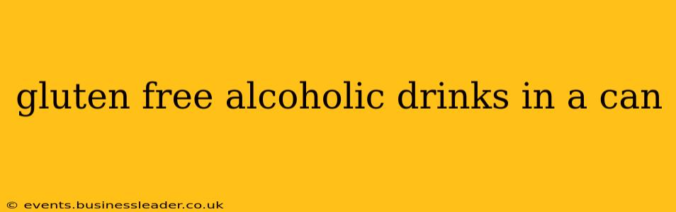gluten free alcoholic drinks in a can