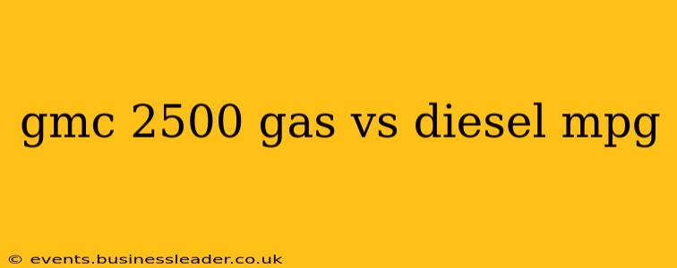 gmc 2500 gas vs diesel mpg