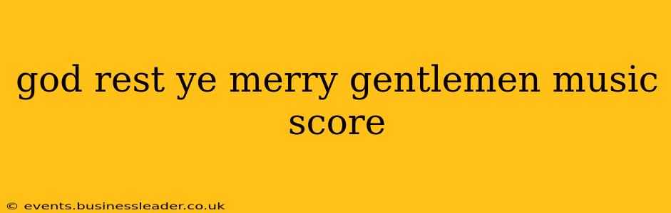 god rest ye merry gentlemen music score