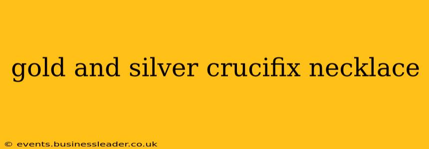gold and silver crucifix necklace