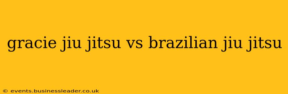 gracie jiu jitsu vs brazilian jiu jitsu