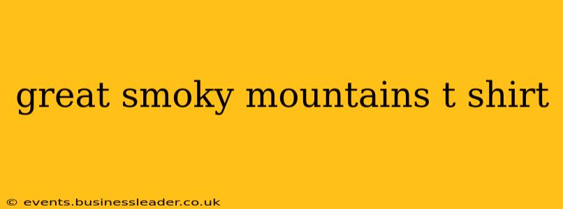 great smoky mountains t shirt
